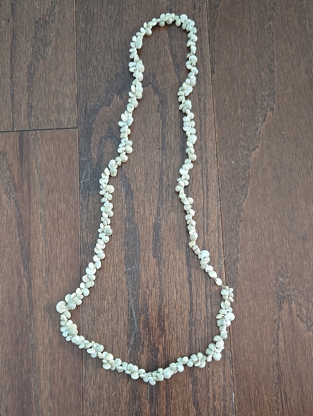 Handcrafted Cream Bead Floral Necklace